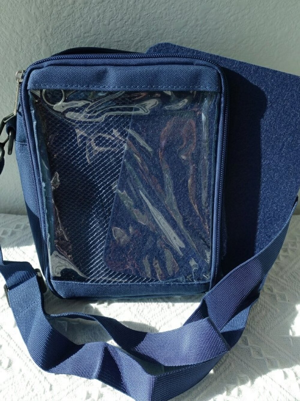 Navy Y2K Kawaii Small Ita Bag Crossbody Anime Pin Display Photocard Purse